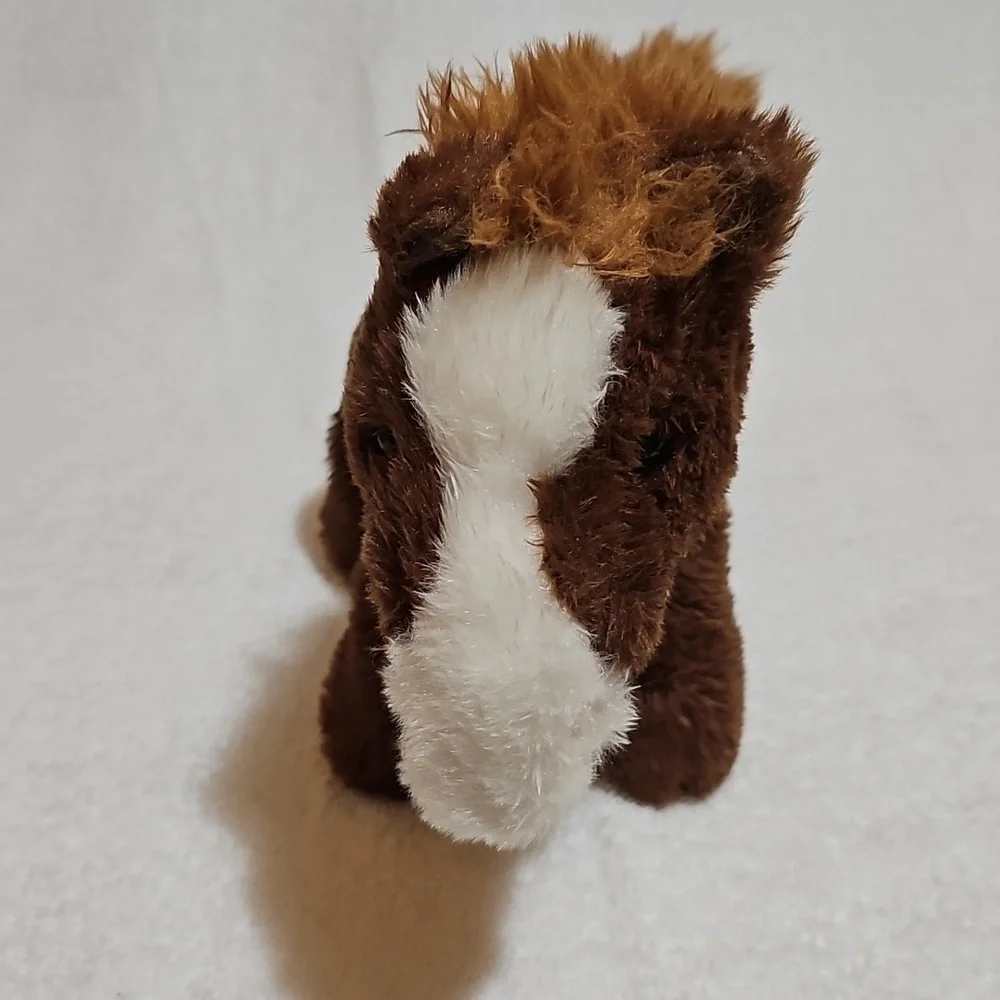 The Petting Zoo Small Brown Plush Horse Used